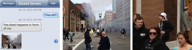 The image captured by Adam's friend David Green that ultimately led to the capture of Boston Marathon bomber Dzhokhar Tsarnaev and catalyzed Adam's drive to attempt his 163-mile run.